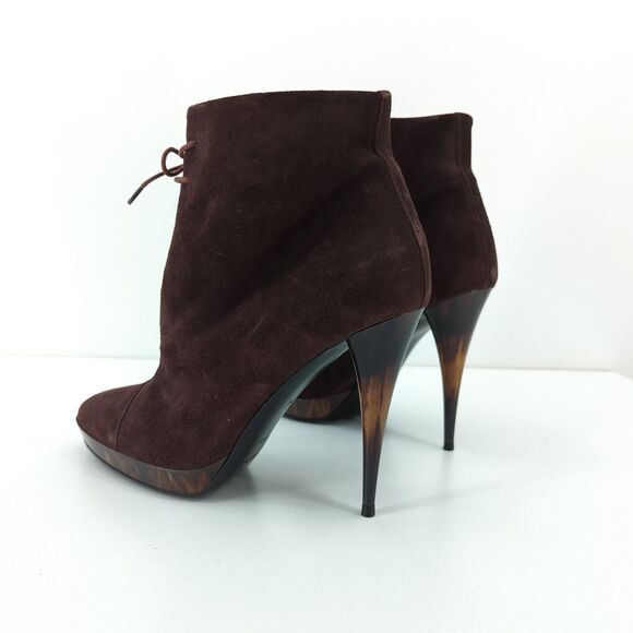 Burberry Women 36 US 6 Prorsum Tanfield 110 Ankle Boots Booties Brown Suede - Picture 7 of 14
